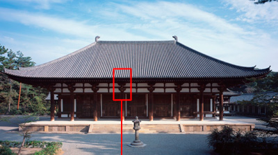 唐招提寺金堂斗的模型图像CG
